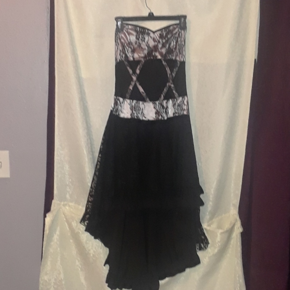 Gorgeous Lace Up High Low Corset Dress